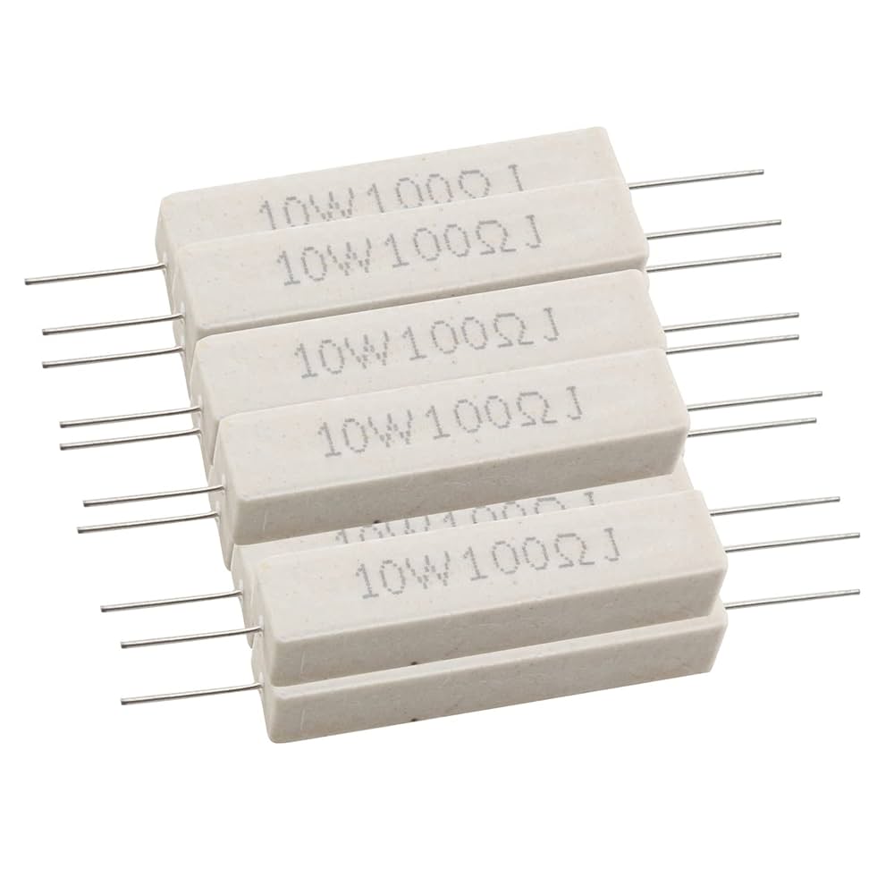 アルファ・エレクトロニクス　標準抵抗器　LSR-10N Amazon | セメント抵抗器 RLECS 10個 10W 50オーム 5% セメント